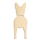 Laser-cut baltic birch silhouette of BASENJI TWO PIECE BACK VIEW