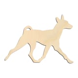 Laser-cut baltic birch silhouette of WALKING BASENJI SILHOUETTE