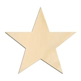 Laser-cut baltic birch silhouette of BASIC STAR