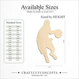 Size reference chart for BASKET BALL PLAYER