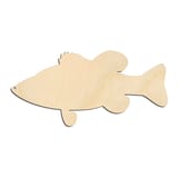 Laser-cut baltic birch silhouette of BASS FISH BROAD HEAD
