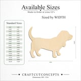 Size reference chart for BASSET HOUND