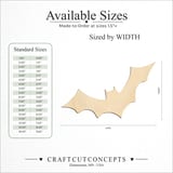Size reference chart for BAT FLYING ANGULAR