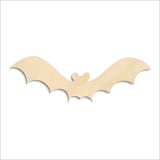 Laser-cut baltic birch silhouette of BAT GLIDING NARROW