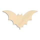 Laser-cut baltic birch silhouette of BAT WIDE WINGS