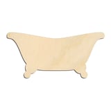 Laser-cut baltic birch silhouette of BATH TUB