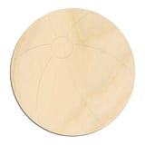Laser-cut baltic birch silhouette of BEACH BALL