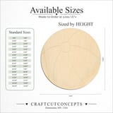 Size reference chart for BEACH BALL