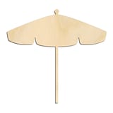 Laser-cut baltic birch silhouette of BEACH UMBRELLA
