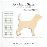 Size reference chart for BEAGLE