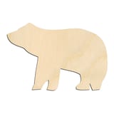 Laser-cut baltic birch silhouette of BEAR CUB
