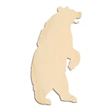 Laser-cut baltic birch silhouette of STANDING BEAR