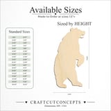 Size reference chart for STANDING BEAR