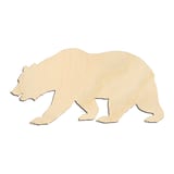 Laser-cut baltic birch silhouette of WALKING BEAR