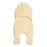 Laser-cut baltic birch silhouette of BEARDED COLLIE
