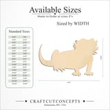 Size reference chart for BEARDED DRAGON