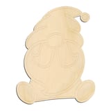 Laser-cut baltic birch silhouette of BEARDED ENGRAVED GNOME