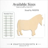 Size reference chart for BEARDED PYGMY GOAT