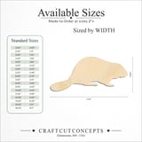 Size reference chart for BEAVER