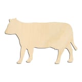 Laser-cut baltic birch silhouette of BEEF COW