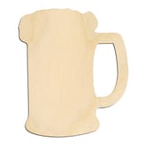 Laser-cut baltic birch silhouette of BEER MUG