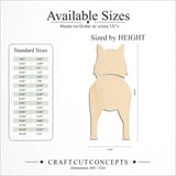 Size reference chart for BELGIAN SHEEP DOG