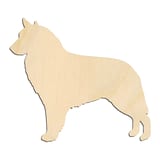 Laser-cut baltic birch silhouette of BELGIAN SHEEPDOG