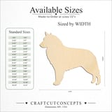 Size reference chart for BELGIAN SHEEPDOG