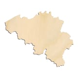 Laser-cut baltic birch silhouette of BELGIUM