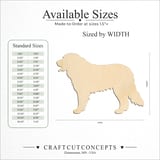 Size reference chart for BERNESE MOUNTAIN DOG SILHOUETTE