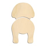 Laser-cut baltic birch silhouette of BICHON FRISE
