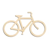 Laser-cut baltic birch silhouette of Bicycle