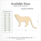 Size reference chart for ALERT BIG CAT