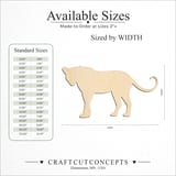 Size reference chart for STANDING BIG CAT