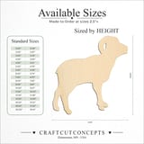 Size reference chart for BIG HORN SHEEP