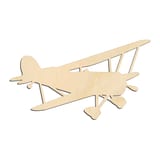 Laser-cut baltic birch silhouette of BIPLANE AIRPLANE