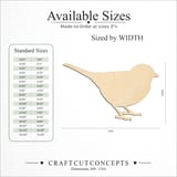 Size reference chart for BIRD CHIKADEE