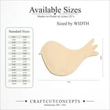 Size reference chart for BIRD CLASSIC SILHOUETTE