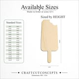 Size reference chart for BITE SQUARE POPCICLE