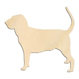 Laser-cut baltic birch silhouette of STANDING TALL BLOODHOUND
