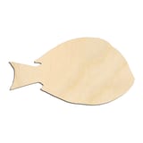 Laser-cut baltic birch silhouette of BLUE TANG FISH