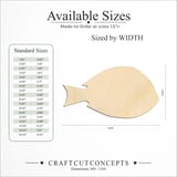Size reference chart for BLUE TANG FISH