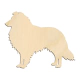 Laser-cut baltic birch silhouette of BORDER COLLIE SILHOUETTE