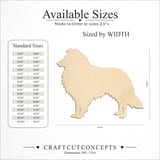 Size reference chart for BORDER COLLIE SILHOUETTE