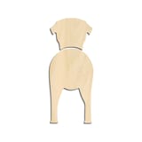 Laser-cut baltic birch silhouette of BORZOI TWO PIECE BACK VIEW