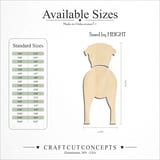 Size reference chart for BORZOI TWO PIECE BACK VIEW