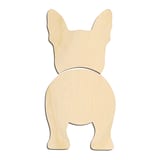 Laser-cut baltic birch silhouette of BOSTON TERRIER TWO PIECE BACK VIEW