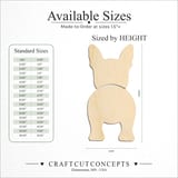 Size reference chart for BOSTON TERRIER TWO PIECE BACK VIEW