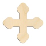Laser-cut baltic birch silhouette of BOTTONY CROSS