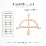 Size reference chart for BOW ARROW